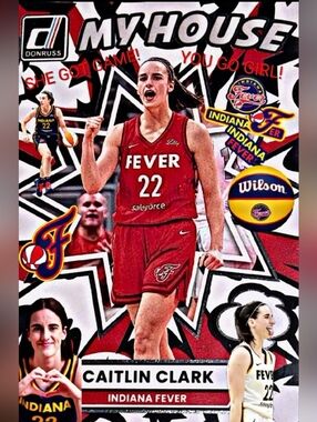 NEW! CAITLIN CLARK INDIANA FEVER 8.5x11 ULTRA GLOSSY 8.5x11 ART POSTER SET OF 2!